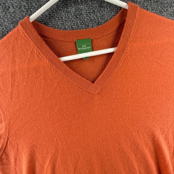 Sid Mashburn Orange V-Neck Sweater - Picture 2 of 14